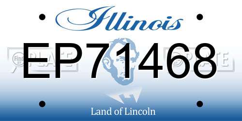 EP71468 Illinois License Plate