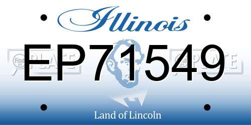 EP71549 Illinois License Plate