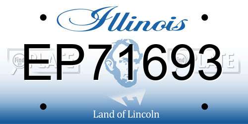 EP71693 Illinois License Plate