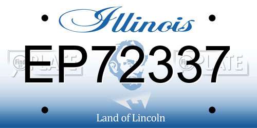 EP72337 Illinois License Plate