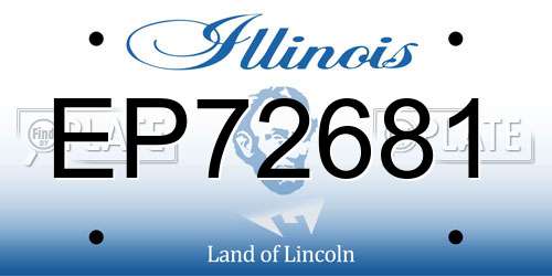 EP72681 Illinois License Plate