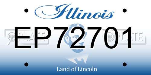 EP72701 Illinois License Plate