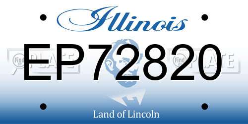 EP72820 Illinois License Plate