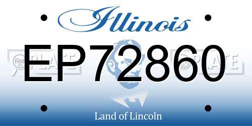 EP72860 Illinois License Plate