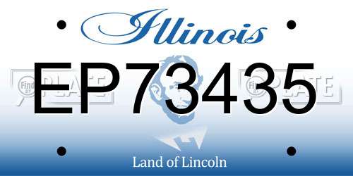 EP73435 Illinois License Plate