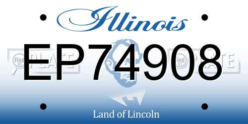 EP74908 Illinois License Plate