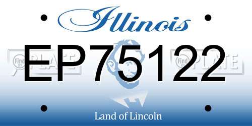 EP75122 Illinois License Plate