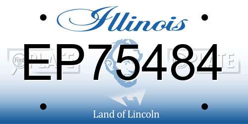 EP75484 Illinois License Plate