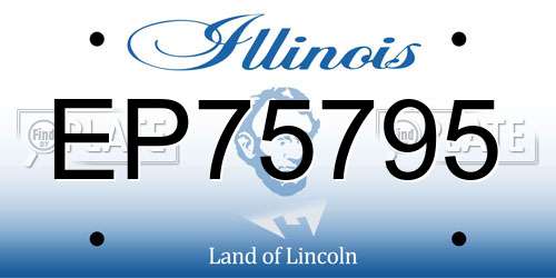 EP75795 Illinois License Plate