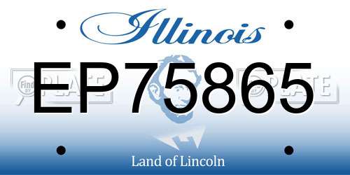 EP75865 Illinois License Plate