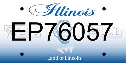 EP76057 Illinois License Plate