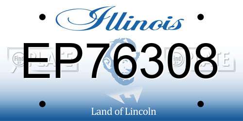 EP76308 Illinois License Plate