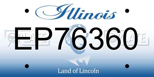 EP76360 Illinois License Plate