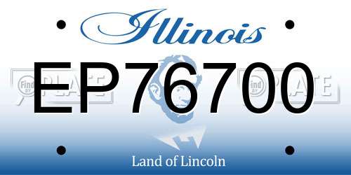 EP76700 Illinois License Plate