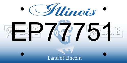 EP77751 Illinois License Plate