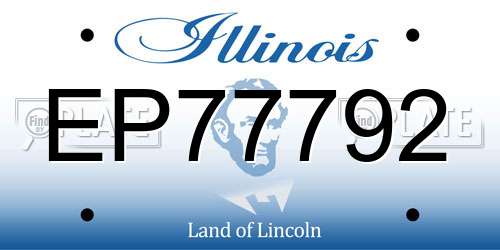 EP77792 Illinois License Plate
