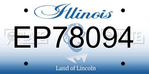 EP78094 Illinois License Plate