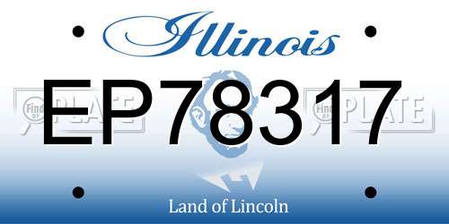 EP78317 Illinois License Plate