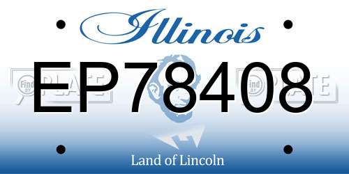 EP78408 Illinois License Plate