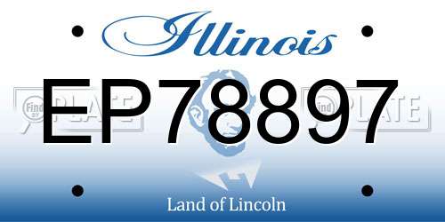 EP78897 Illinois License Plate