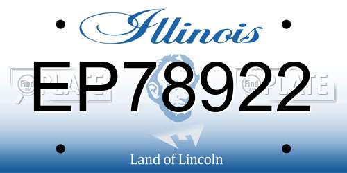 EP78922 Illinois License Plate