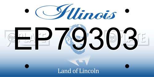 EP79303 Illinois License Plate