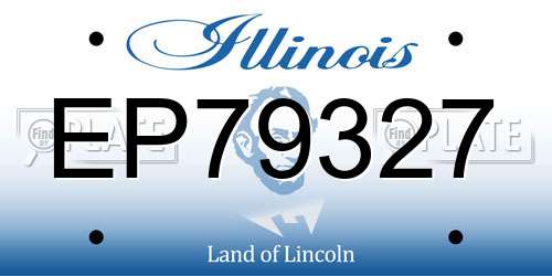 EP79327 Illinois License Plate