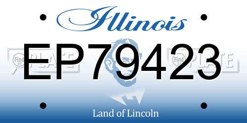 EP79423 Illinois License Plate