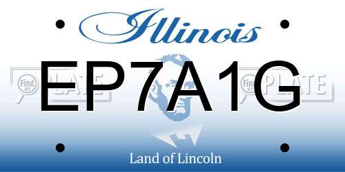 EP7A1G Illinois License Plate