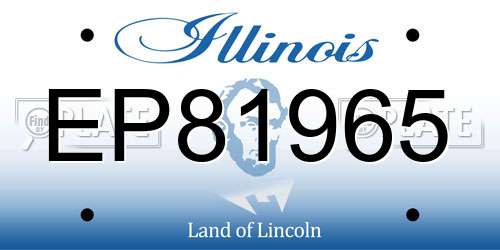 EP81965 Illinois License Plate