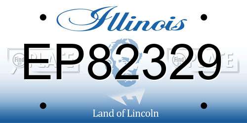 EP82329 Illinois License Plate