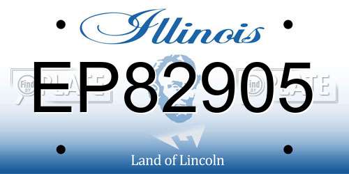 EP82905 Illinois License Plate