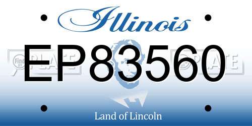EP83560 Illinois License Plate