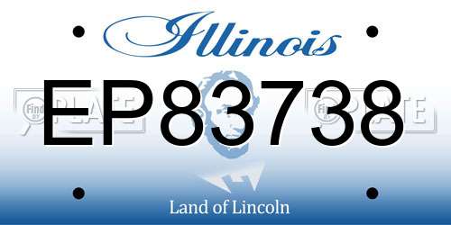 EP83738 Illinois License Plate