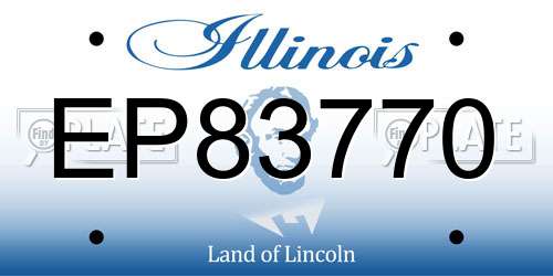 EP83770 Illinois License Plate