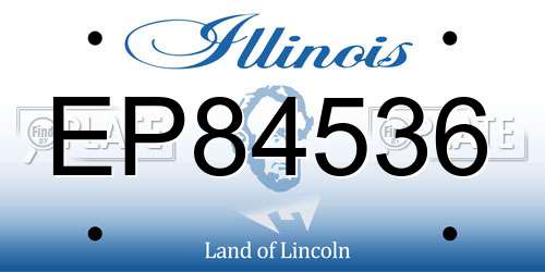 EP84536 Illinois License Plate