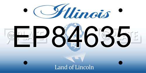 EP84635 Illinois License Plate