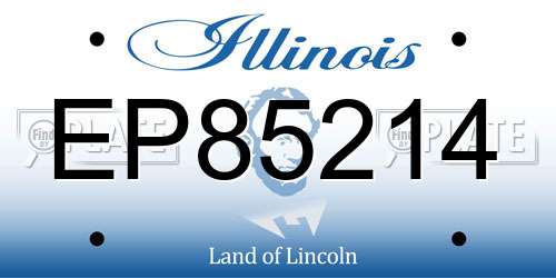 EP85214 Illinois License Plate