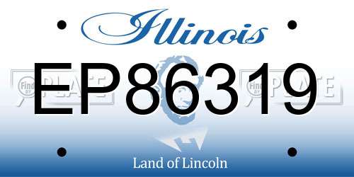 EP86319 Illinois License Plate