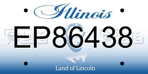 EP86438 Illinois License Plate