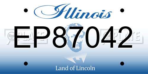 EP87042 Illinois License Plate