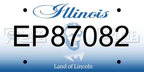 EP87082 Illinois License Plate