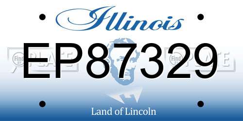 EP87329 Illinois License Plate