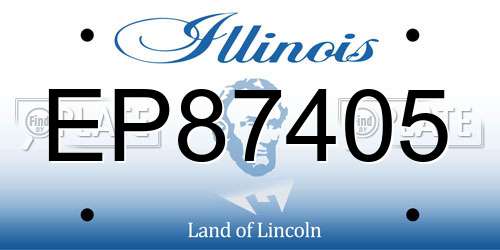EP87405 Illinois License Plate