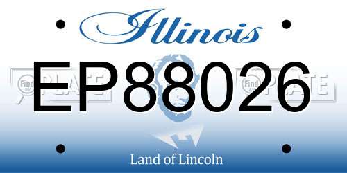EP88026 Illinois License Plate