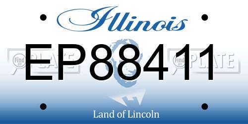 EP88411 Illinois License Plate