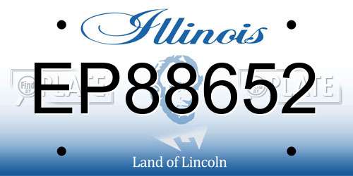 EP88652 Illinois License Plate