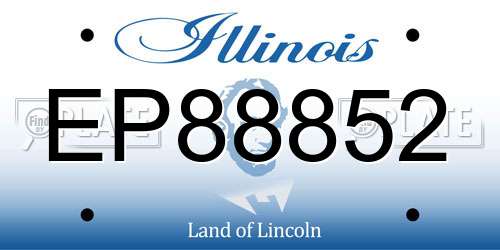 EP88852 Illinois License Plate