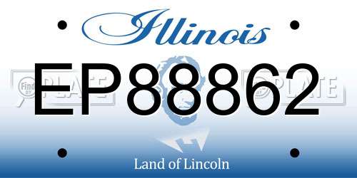 EP88862 Illinois License Plate