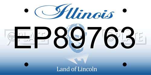 EP89763 Illinois License Plate